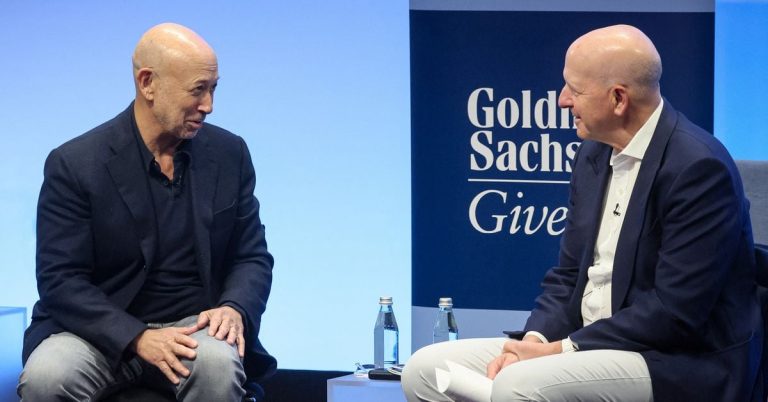 Goldman CEO and predecessor Blankfein talk careers as analysts compete